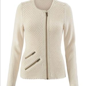 CAbi Roadster Sweater XS NWOT Cream